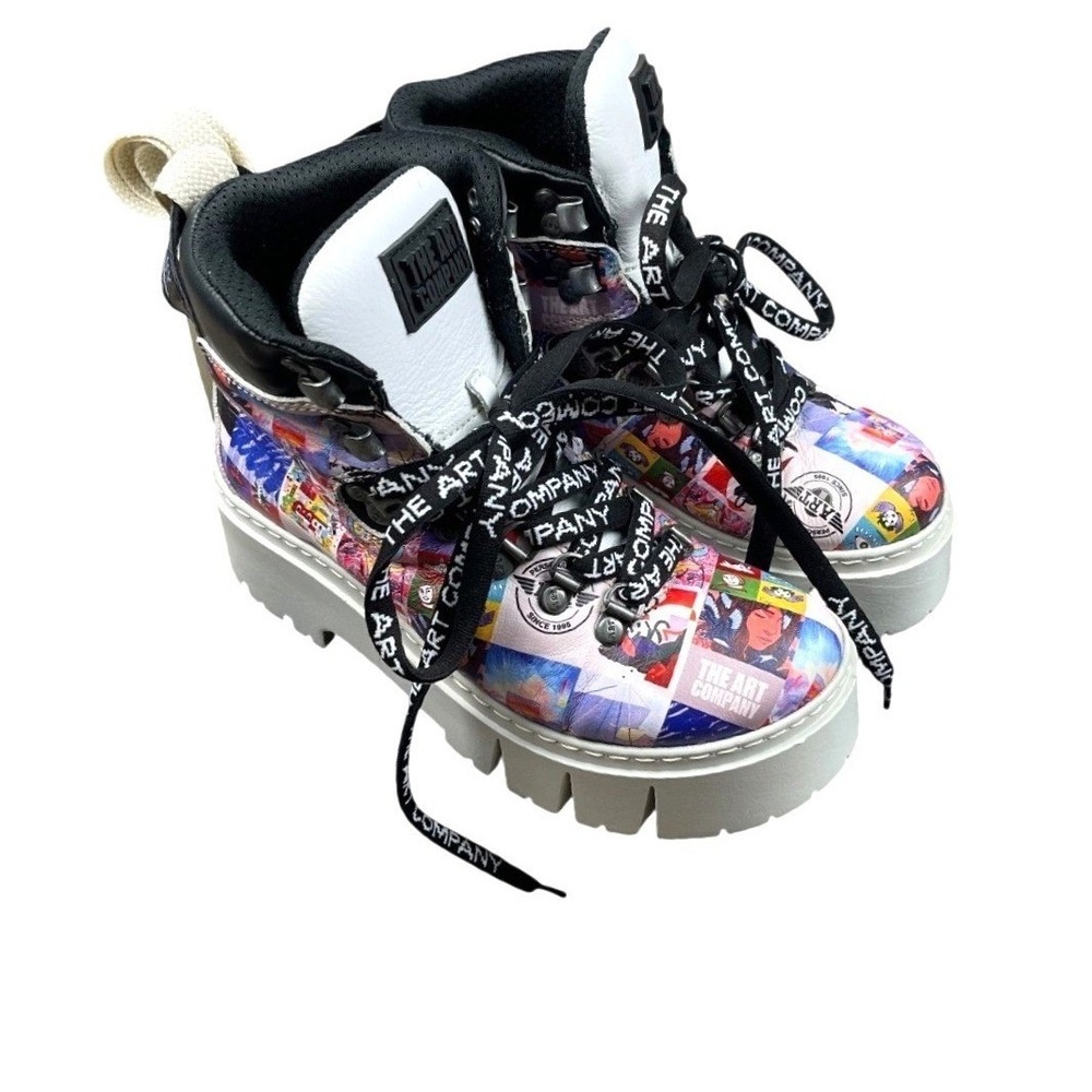 The Art Company Women Multicolor Comic Print Platform Boots 36 Graphic‎ 5.5 OR 6